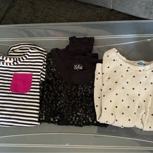 Girls size 8 Long Sleeve Shirt 3 Pack